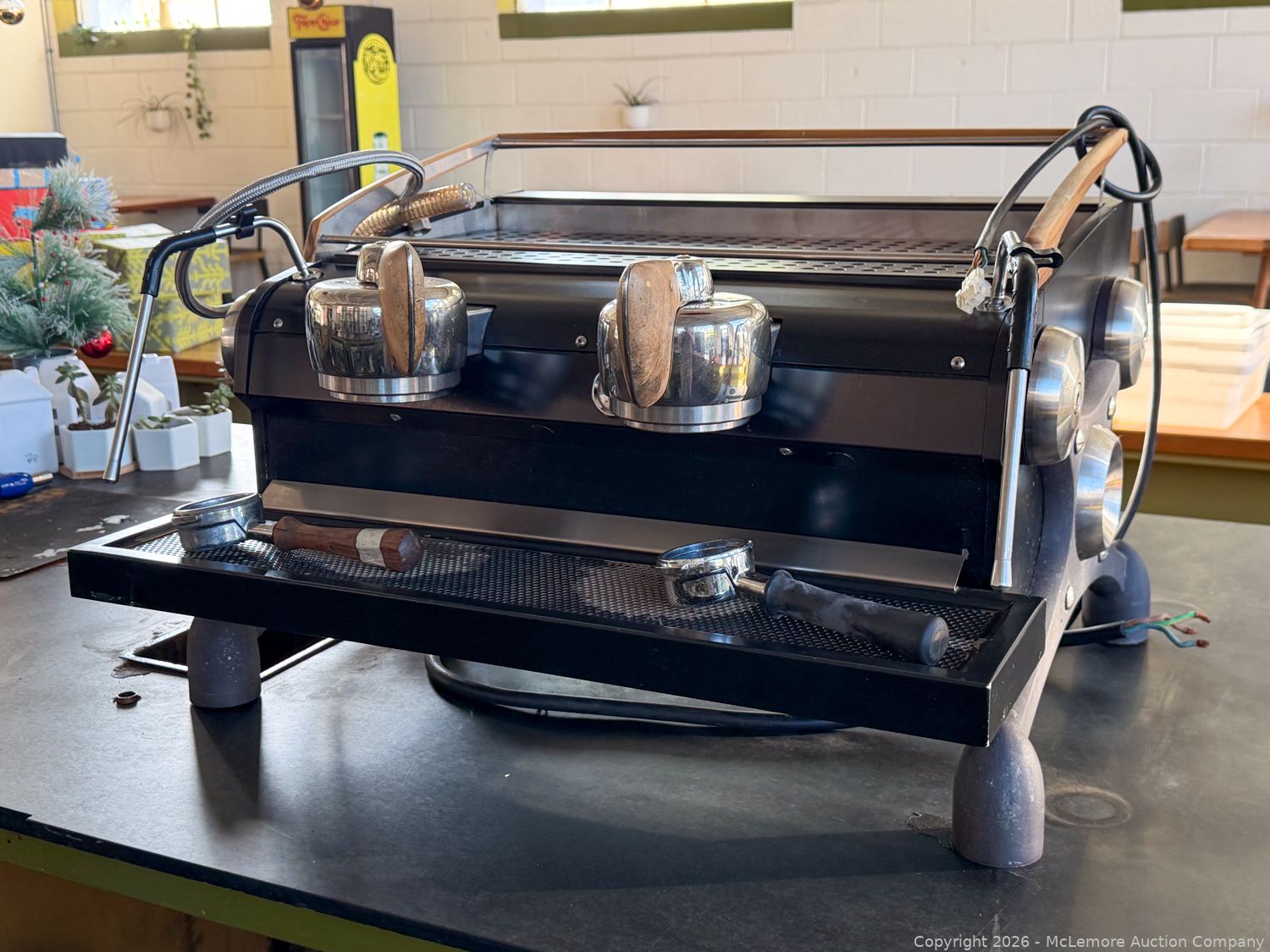 Slayer two-group commercial espresso machine at the Barista Parlor liquidation