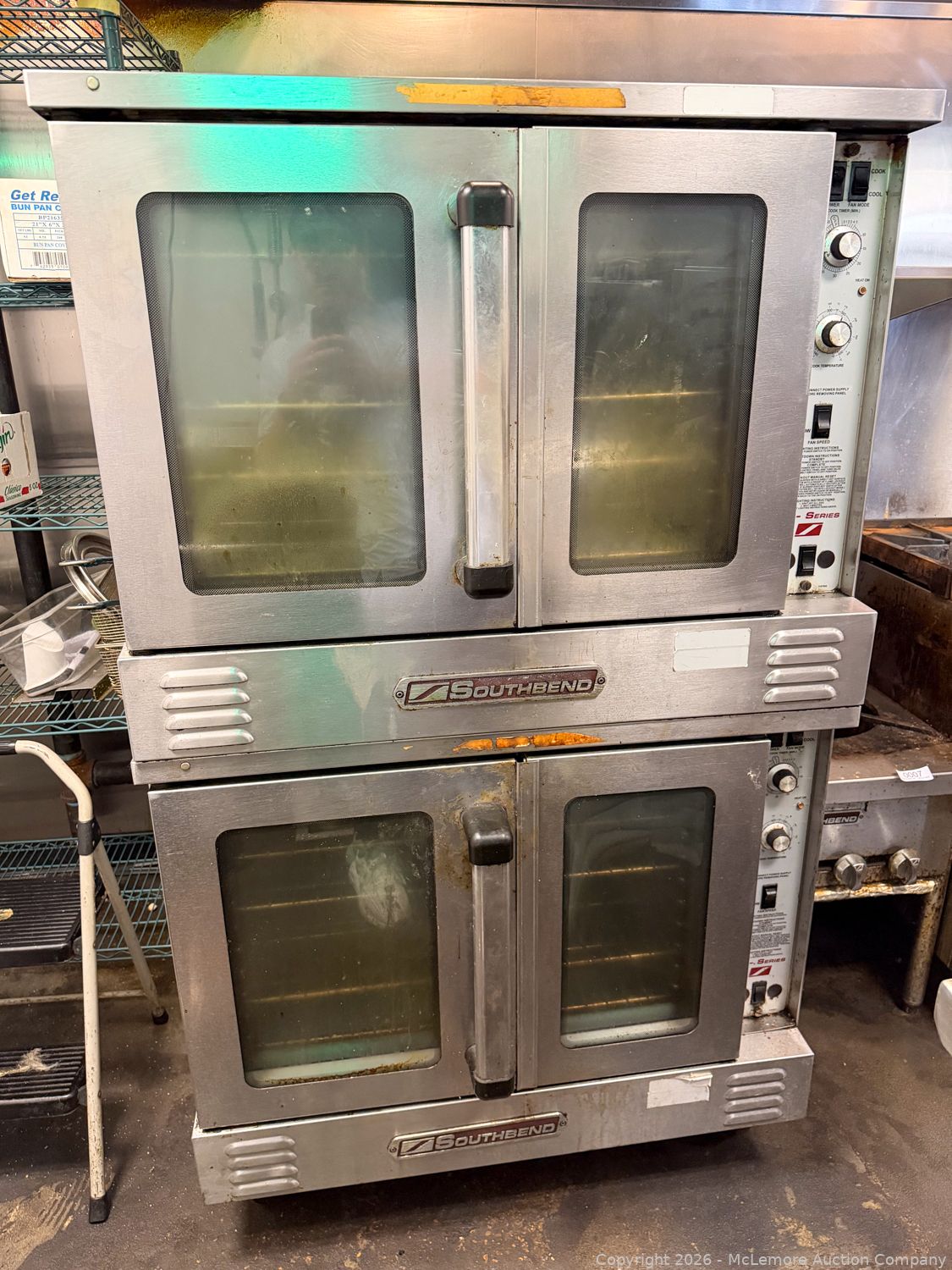Southbend double-stack gas convection ovens at the Grilled Cheeserie Hillsboro Village liquidation